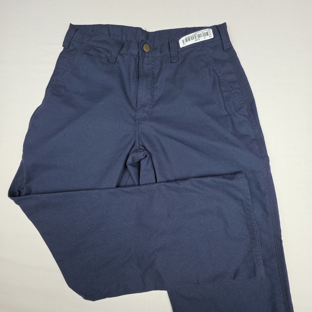 Carhartt Dungaree Fit Work Pants Mens 32x30 Navy Blue Utility Canvas Cotton